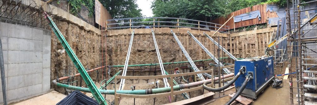 Holland Park, London - basement shell and excavation